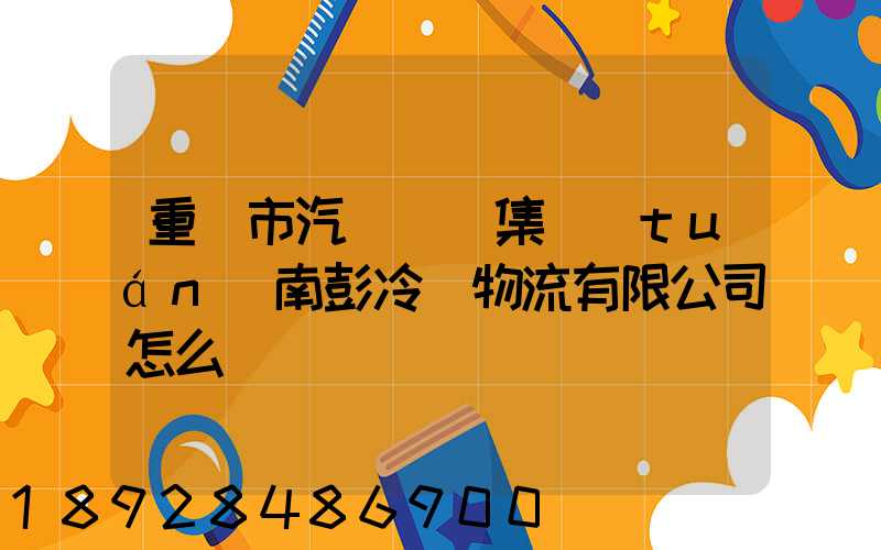 重慶市汽車運輸集團(tuán)南彭冷鏈物流有限公司怎么樣