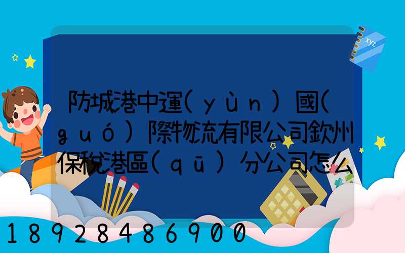 防城港中運(yùn)國(guó)際物流有限公司欽州保稅港區(qū)分公司怎么樣