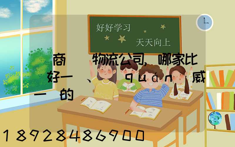電商倉儲物流公司,哪家比較好一點、權(quán)威一點的